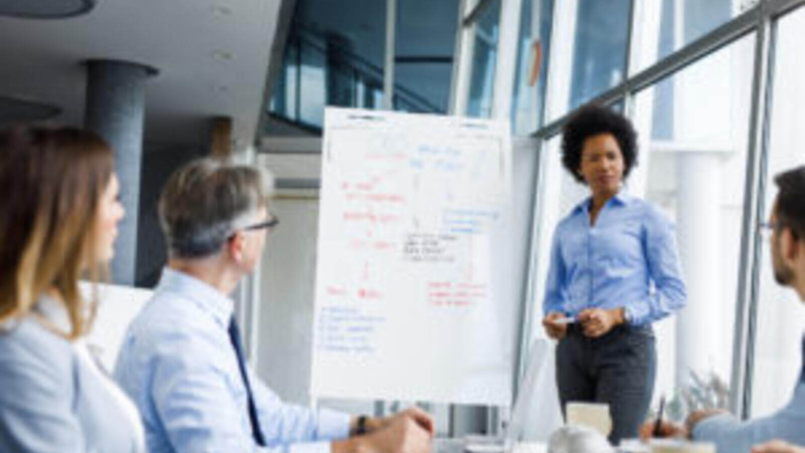WOman giving presentation